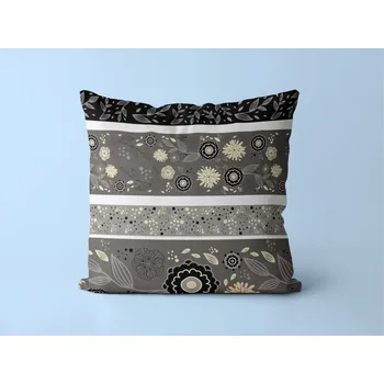 Dekorativní polštářek Aaryans Bavlněný dekorační polštářek Stella šedý 40 x 40 cm