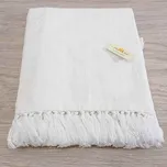 Clayre & Eef Bílý bavlněný ubrus 150x150 cm, 150 cm