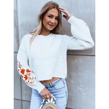 Dámský svetr Dámský krátký svetr LYRA MY2214 Barva: Bílá, Velikost: ONE SIZE