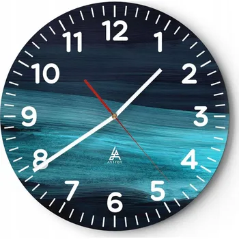 Hodiny Kuchyňské nástěnné hodiny 30x30 Tmavé Moderní skleněné hodiny do obýváku Tiché