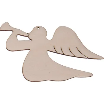 Přívěsek Dřevěná ozdoba přívěsek ANDĚLÍČEK-2 DECOUPAGE EKO