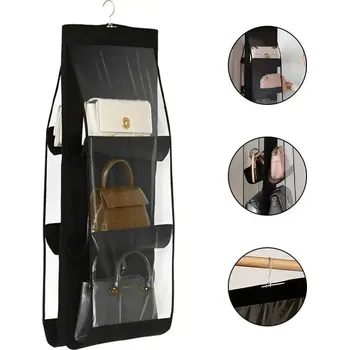 Organizér oblečení Závěsný organizér s 6 kapsami do skříně | úložný systém, textilní organizér