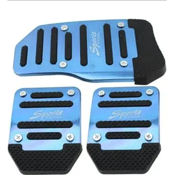 Pedál na kolo Hliníkové sportovní pedály do auta | pedály, automobilové pedály 3 ks - modrý