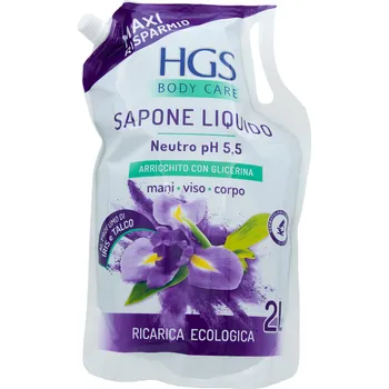 Mýdlo Tekuté mýdlo HGS Sapone Liquido Iris e Talco, s vůní kostace, 2 l