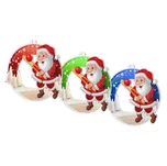 Bauer Decor Akrylátová vánoční ozdoba kulatá - Santa Claus - cricket Barva: Modrá