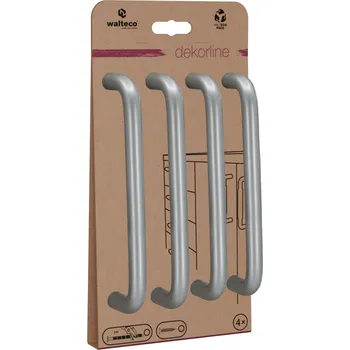 Nábytkové kování Walteco Set nábytkových úchytek Gissi rozteč 160mm, matný chrom, 4 ks