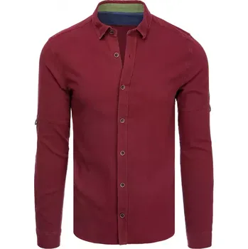 Pánská košile Pánská košile DX2249 Barva: Bordová, Velikost: 2XL