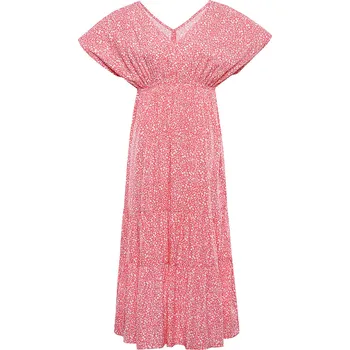 Dámské šaty Dámské dlouhé šaty ALPINE PRO Graana červené Velikost: M