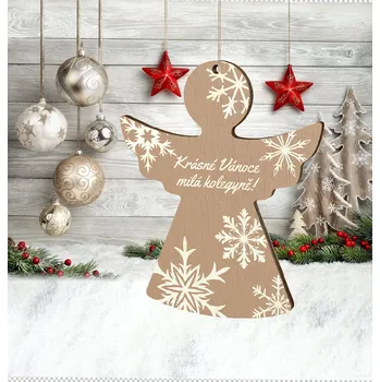 Vánoční dekorace Bauer Decor Vánoční andílek 8 cm x 6 cm