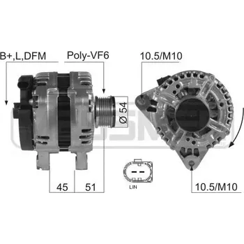 Alternátor ERA Alternátor ERA 210427A + DOPRAVA ZDARMA!