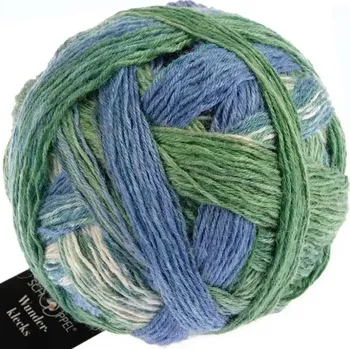 Příze Schoppel Wolle Wunderklecks 2432 Green Tea (Ponožková příze Wunderklecks 2432 Green Tea)