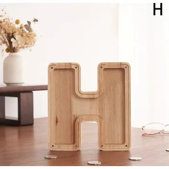 Pokladnička Dřevěná abecední pokladnička pro děti | Dětská dekorace, Pokladnička - H