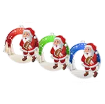 Bauer Decor Akrylátová vánoční ozdoba kulatá - Santa Claus - americký fotbal Barva: Modrá