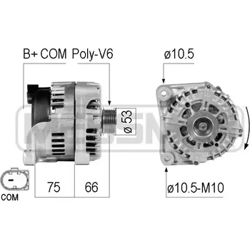 Auto-moto ERA Alternátor ERA 210771A + DOPRAVA ZDARMA!