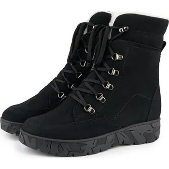 Dámská zimní obuv Vlnka Dámské kožené zimní boty s ovčí vlnou Magdalena černá velikost obuv dospělí 37