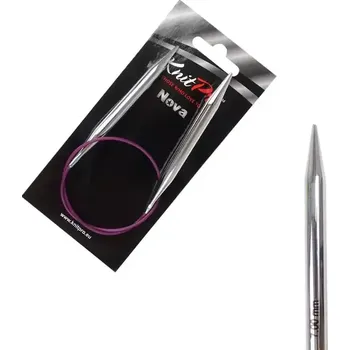 Jehlice KnitPro Nova kruhové kovové fixní jehlice 7mm 40cm (KnitPro Nova kruhové kovové jehlice 7mm 40cm)