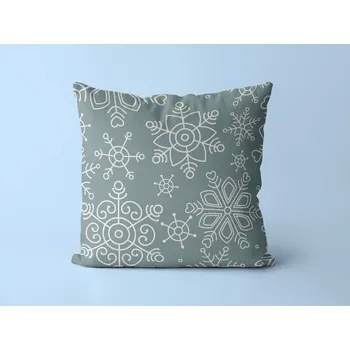 Dekorativní polštářek Aaryans Bavlněný dekorační polštářek Scaglie šedý 40 x 40 cm