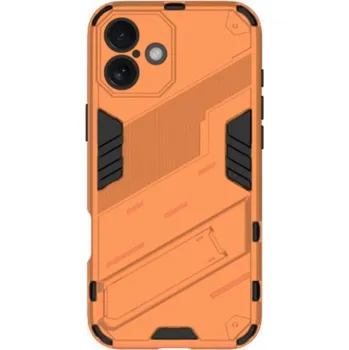 Pouzdro na mobilní telefon Odolný ochranný kryt se stojánkem pro iPhone 16 Plus - oranžový