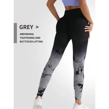 Dámské legíny Dámské legíny s potiskem v spodní části Velikost: M, Barva (Varianta): Gradient Gray 1