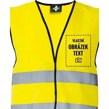 Dámská vesta Unisex Bezpečnostní vesta Wolfsburg s vlastním potiskem, Barva Žlutá, Velikost 3XL, Canvas Bezpečnostní vesta Wolfsburg unisex Bezvatriko.cz