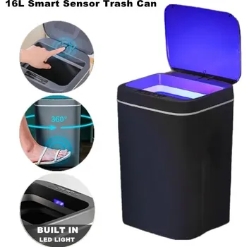 Odpadkový koš Automatický bezdotykový chytrý koš s víkem | odpadkový koš | koš do kuchyně | 16l