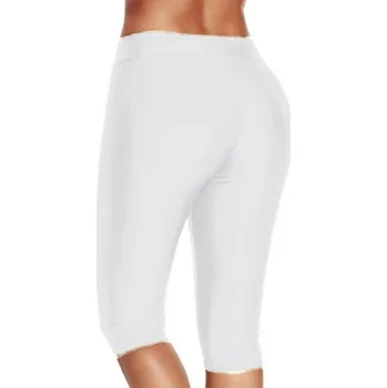 Dámské legíny Jednobarevné legíny po kolena Barva: Bílá, Velikost: L