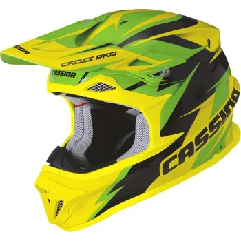 Helma na motorku Přilba CASSIDA zeleno/neonově žluto/černá Varianta: L