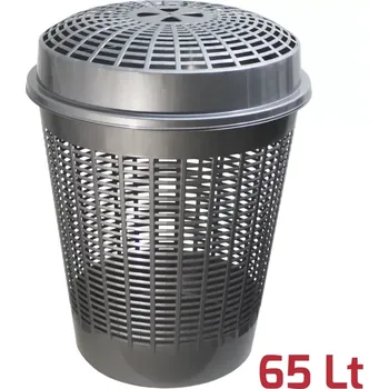 Koš na prádlo RecaPlast Europa 65SS (Koš na prádlo Europa s víkem 65 l šedý)