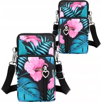 Dámská taštička na telefon KVĚT RO74 (Barevná dámská taštička přes rameno na telefon a doklady )