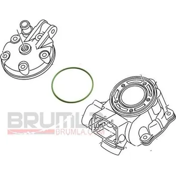 Těsnění pro motocykl O kroužek hlavy průměr 92x1,8