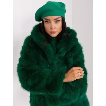 Čepice Wool Fashion Italia Baret s kašmírem zelený EU velikost: Univerzální