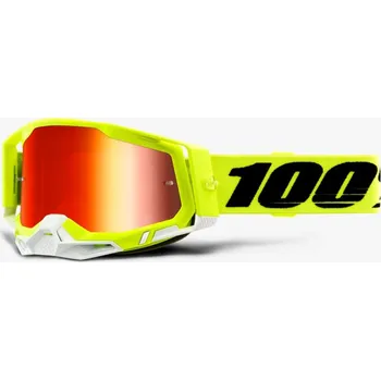 Motocyklové brýle Brýle 100% RACECRAFT2 Yellow red mirror 2021