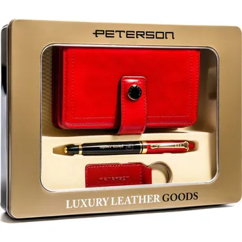Peněženka Stylová dárková sada peněženky s RFID, klíčenky a pera