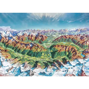 Puzzle Heye Alpské panoráma, 2000 dílků + k objednávce puzzle zdarma