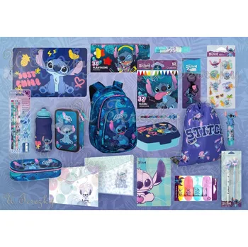 Školní batoh Lilo and Stitch Zvýhodněná školní sada Lilo a Stitch batoh Prime 16" set 20 ks dvoupatrový vybavený penál F025780/020/02