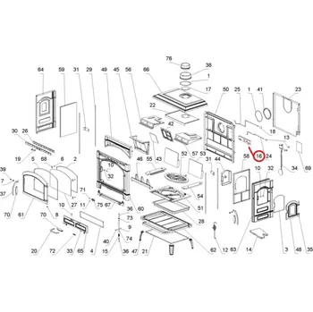 Sporák na tuhá paliva La Nordica - lišta na posun mřířky - ISOTTA