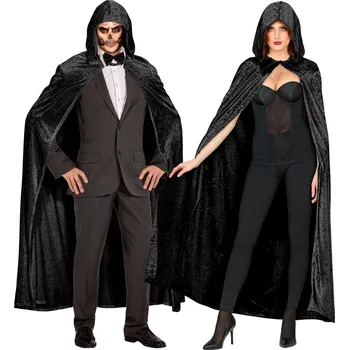 Karnevalový kostým Černá kápě s kapucí 150 cm