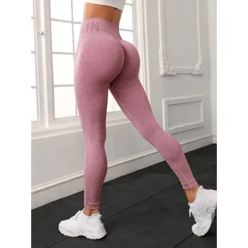 Dámské legíny Dámské legíny s vysokým pasem Barva: Růžová, Velikost: S