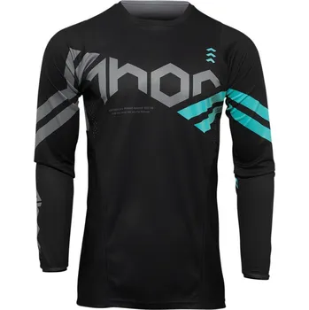 Moto dres Dětský dres THOR PULSE černo/mintový 2022 Varianta: XL