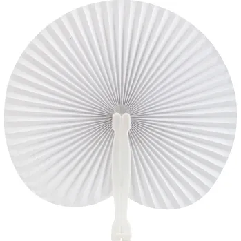 Karnevalový doplněk Plastový vějíř STILO - bílý