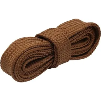 Tkaničky do bot Woodrow Široké tkaničky do tepláků bot kalhot mikiny * š: 1,5 cm - hnědé