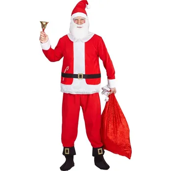 Karnevalový kostým Pánský kostým Santa Clause s vycpaným břichem - L