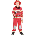 KARNEVAL Šaty Požárník hasič vel.M (120-130cm) 5-9 let KOSTÝM