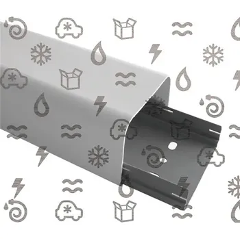 Klimatizace CANALPLAST KANÁL PRO POTRUBÍ S VRCHNÍM KRYTEM 90x65x2000mm ( CENA ZA 1 KS/2 M ) MODEL SF