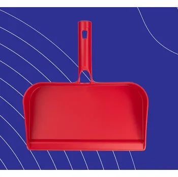 kbelík Lopatka úklidová s průvlekem na smetáček, široká, Kobra Barva: Červená, Délka, velikost: 30 cm