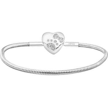 Náramek Stříbrný náramek Beads pro děti - srdce, tlapka, mašle - AP540-0161