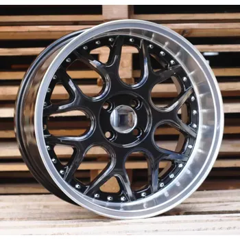 Alu kolo Alu kola Racing Line FR762, 16x7 4x100 ET30, černá + leštěný límec