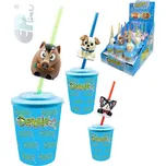 EP line Drinkeez set kelímek + brčko se zvířátkem na baterie Zvuk 8 druhů