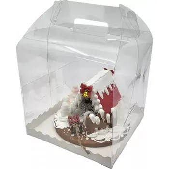 Dárková krabička Plastová průhledná krabička 16x16x18 cm