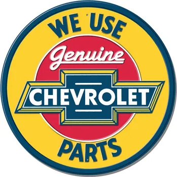 Plechová cedule Plechová cedule We Use Chevrolet Parts 30 cm